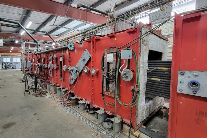 A red supercritical CO2 Furnace unit stored at Utah San Rafael Energy Labs